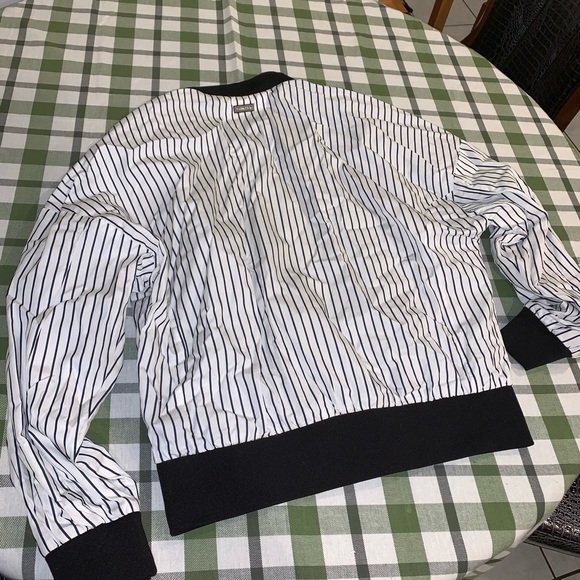 Calvin Klein Striped Bomber Jacket - Picture 2 of 5